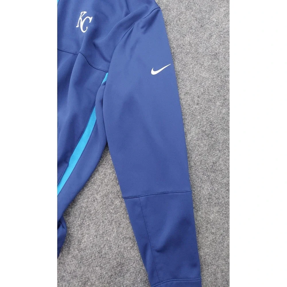 Kansas City Royals NIKE Pullover Mens Large Blue Golf Tour Performance Thermafit
